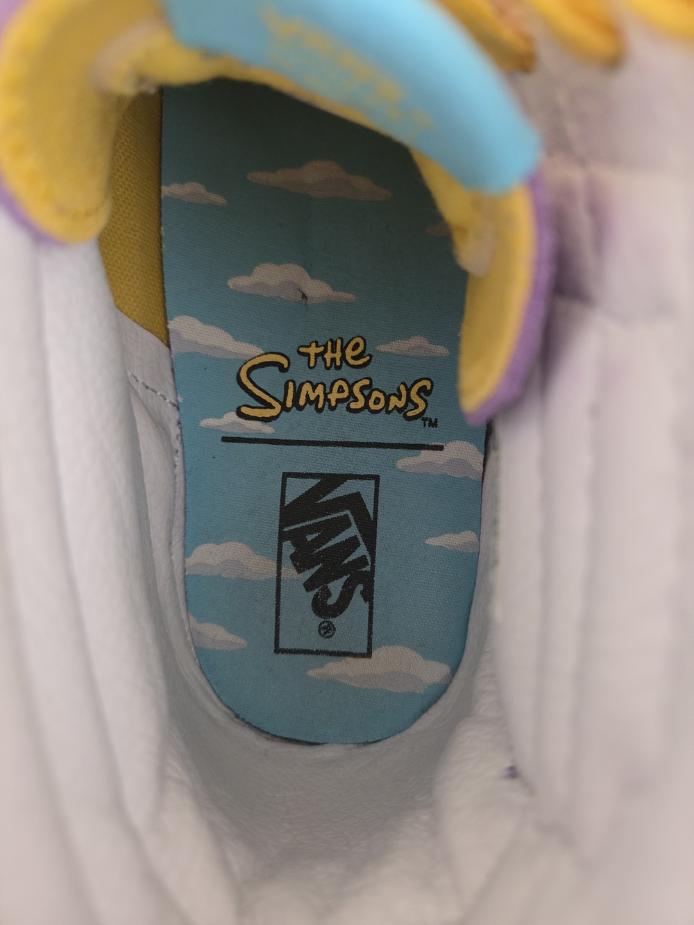 Vans X Lisa Simpson Purple High-Top Sneakers with Yellow Laces - Picture 6 of 7